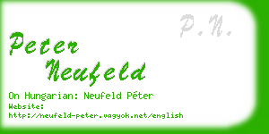 peter neufeld business card